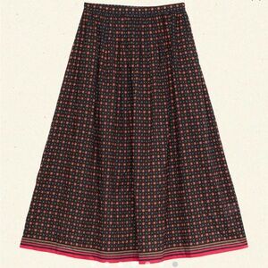 NWT DOEN Maricette Black and Red Skirt